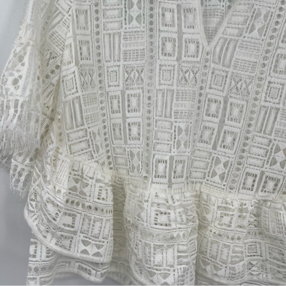 BCBGMaxAzria  Immane Peplum White 
Lace Top - Picture 3 of 7